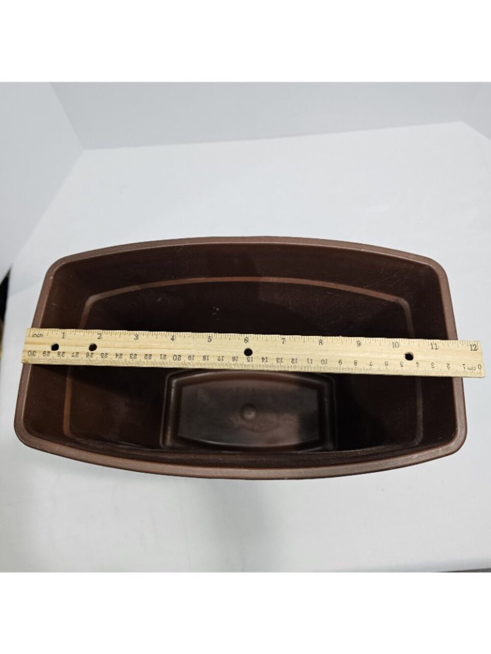MCM Mushroom Trash Can Brown and Gold Vintage Waste Basket - Picture 4 of 10